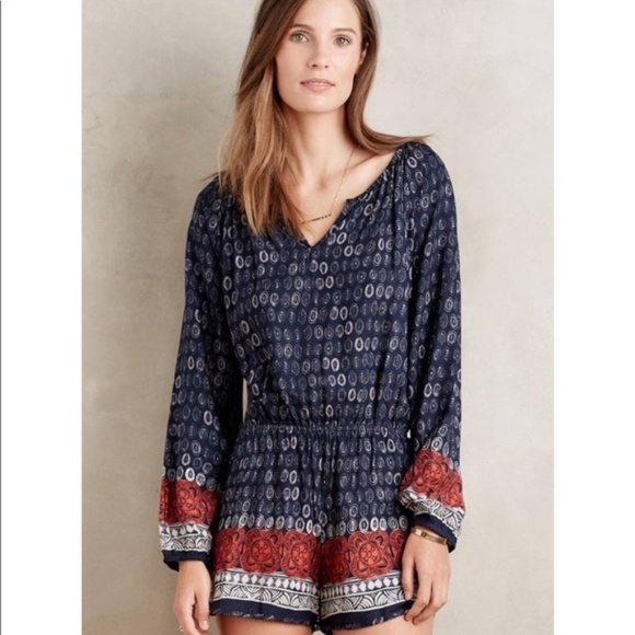 Anthropologie Pants - Anthropologie Lilka Long Sleeve Romper